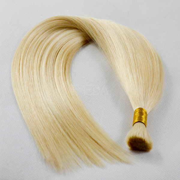 100% loose human hair bulk extension blonde straight bulk hair CX027